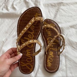 Sam Edelman Gordie Tan Studded Sandals